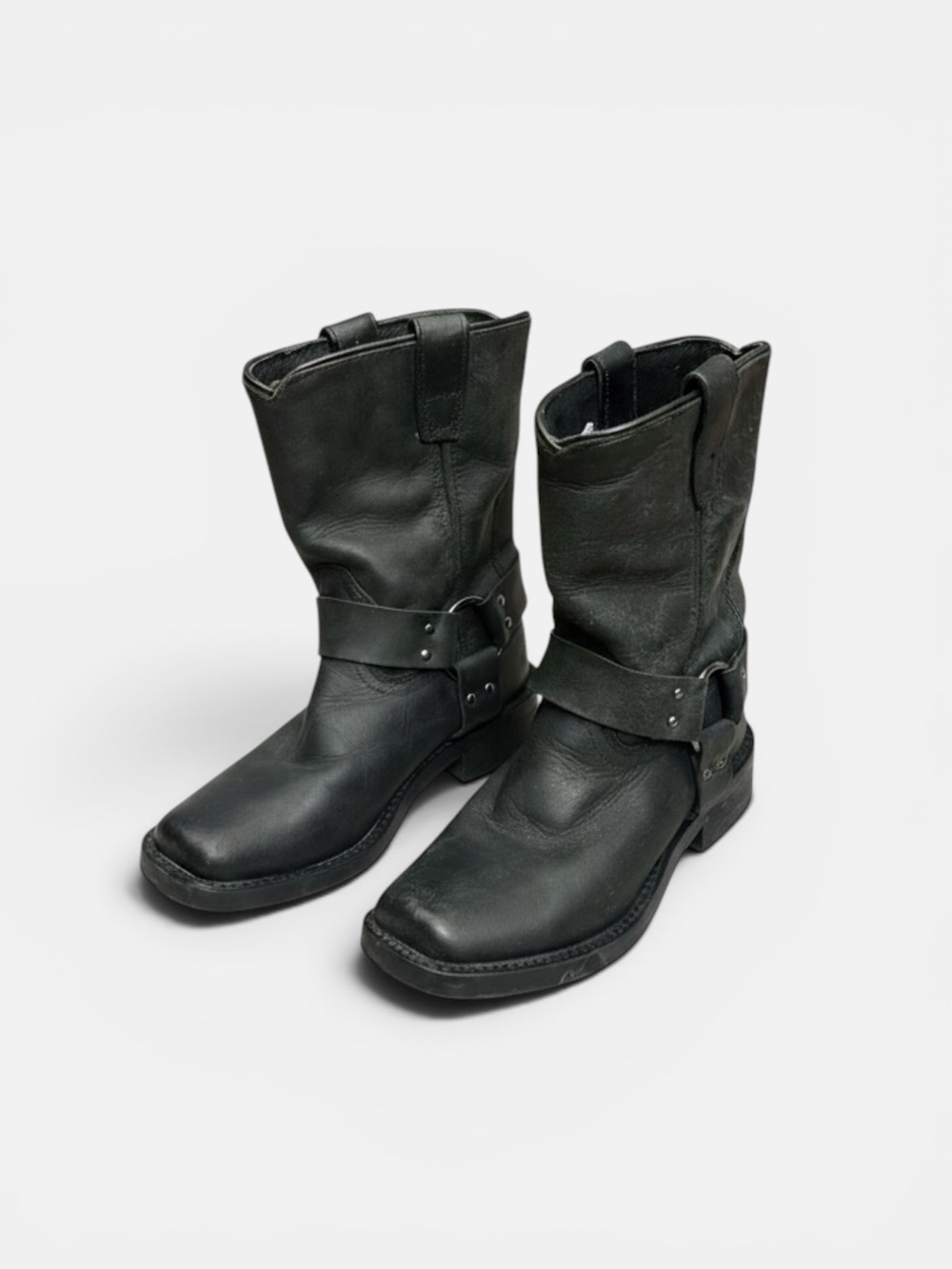 Durango Kids Black 8 Inch Harness Boots